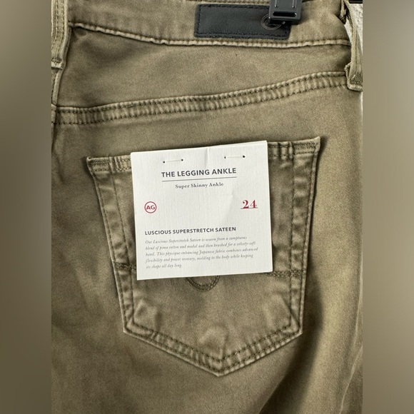 NEW $178 Adriano Goldschmied AG Jeans The Legging Ankle Skinny Olive LSS1389 24 - Picture 3 of 5